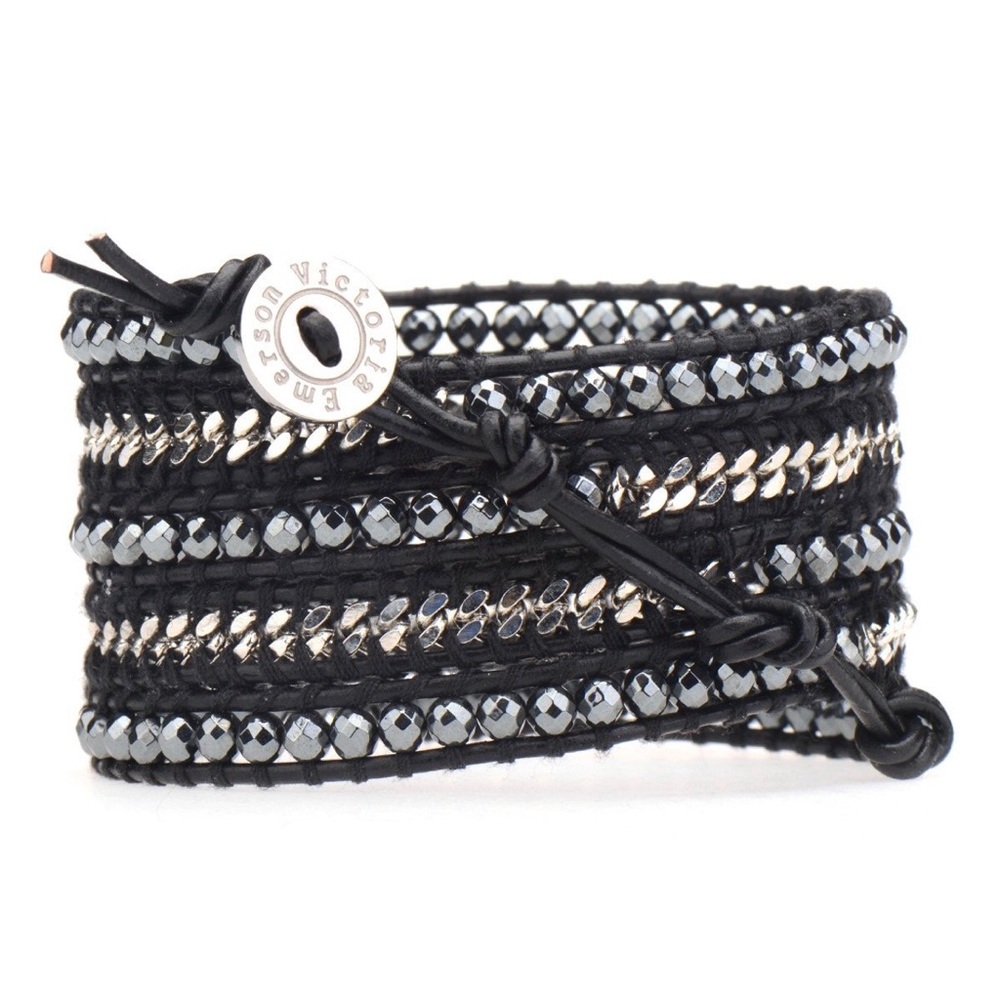 5-Wrap Leather Bracelet